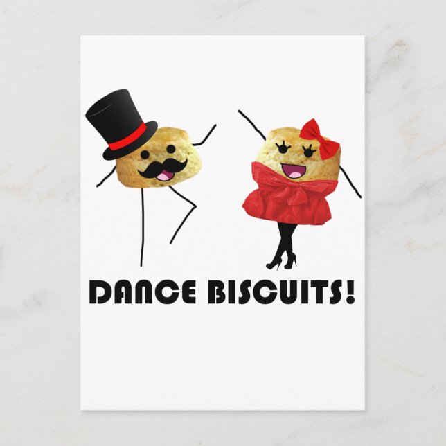 Dance Biscuits! Vykort (Framsida)