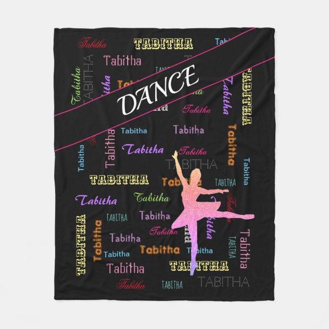 Dance Blanket med Personlig Namn över Fleecefilt (Framsidan)