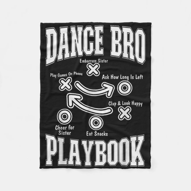 Dance Brother Playbook Comp Funny Dancing Proud Da Fleecefilt (Framsidan)