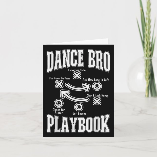 Dance Brother Playbook Comp Funny Dancing Proud Da Kort (Framsida)