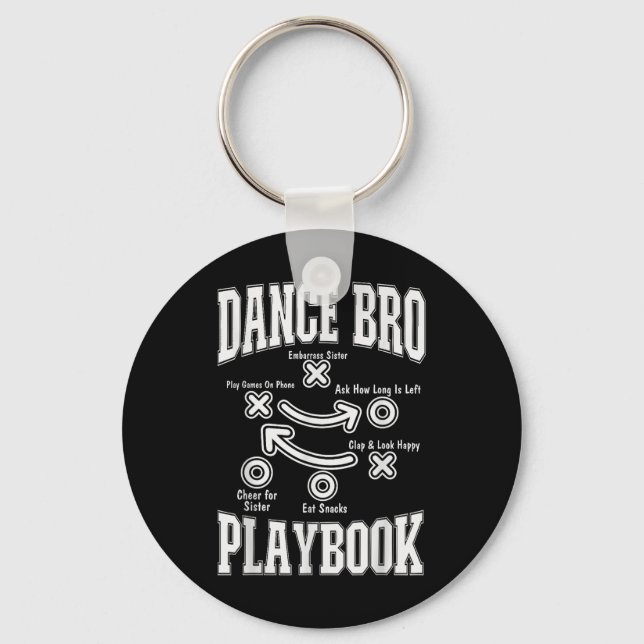 Dance Brother Playbook Comp Funny Dancing Proud Da Nyckelring (Framsida)