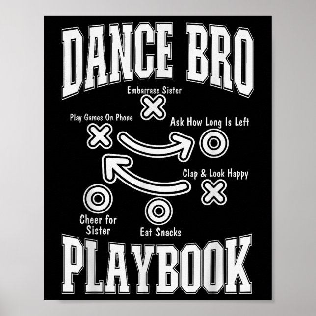Dance Brother Playbook Comp Funny Dancing Proud Da Poster (Framsidan)