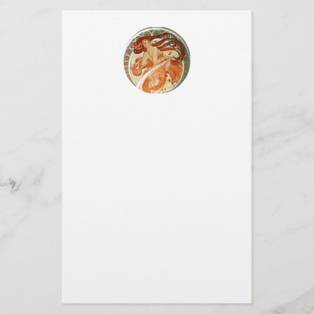 Dance by Alphonse Mucha Brevpapper (Framsida)