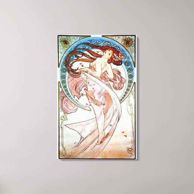 Dance by Alphonse Mucha Canvastryck (Framsida)