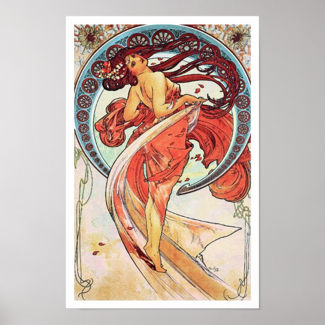 Dance by Alphonse Mucha Poster (Framsidan)