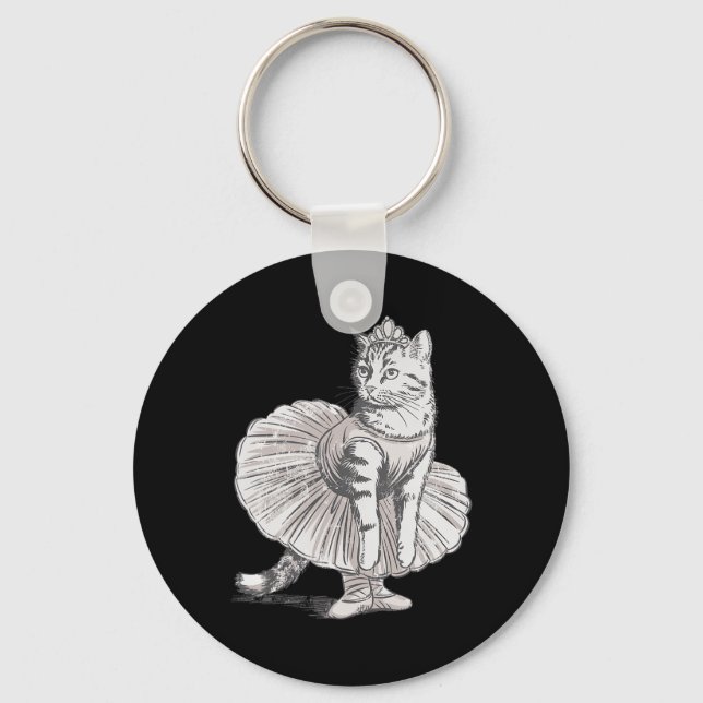 Dance Cat Cute Dance Dancing Nyckelring (Framsida)