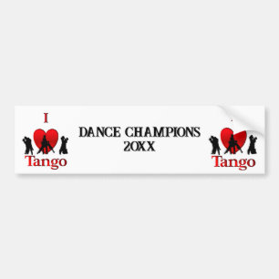 Dance Champions Tango Bumper Sticker Bildekal