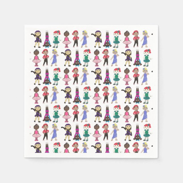 Dance Class Ballet Tap Jazz Lyrical Acro Dancers Pappersservett (Framsidan)