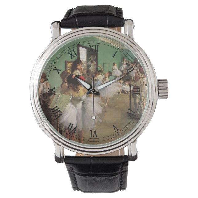 Dance Class by Degas, Vintage Impressionism Ballet Armbandsur (Framsida)