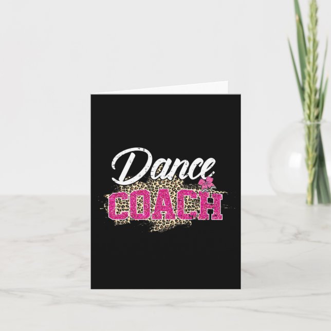 Dance Coach Leopard Funny Dancing Coach Mor Kort (Framsida)