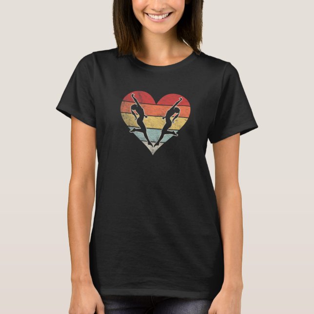 Dance Coach Retro I Kärlek Dance Valentine Day Tea T Shirt (Framsida)