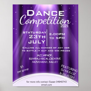 Dance Competition PTA PTO Poster