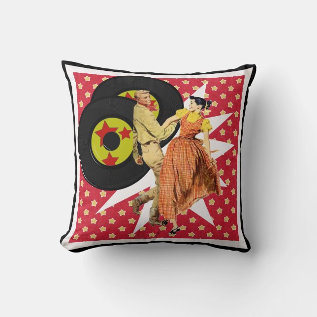 Dance Couple Square Dance Swing Dance 50's Dance Kudde (Framsida)