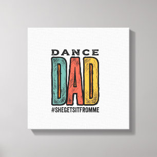 Dance Dad Vintage Typography T-Shirt Design_1 Canvastryck