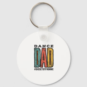 Dance Dad Vintage Typography T-Shirt Design_1 Nyckelring