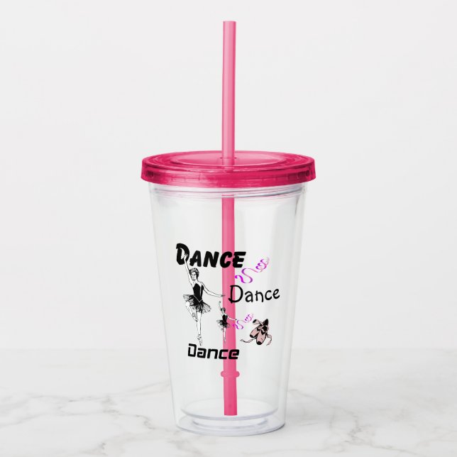 Dance Dance Dance Ballet Acrylic Tumbler Take Away Mugg (Framsida)