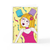 Dance Dancing Confetti Party Girl Grattis på födel