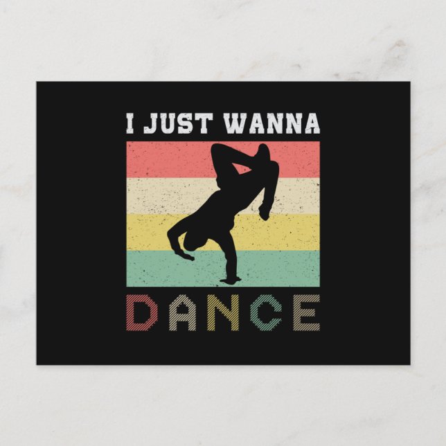 Dance Dancing Party Music Dancer Sport Gift Idea Vykort (Framsida)
