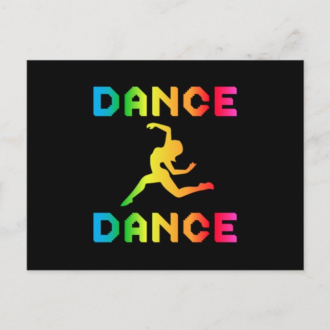 Dance Dancing Party Music Sport Dancer Gift Idea Vykort (Framsida)