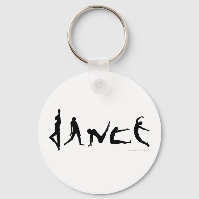 Dance Dancing Silhouette Design Nyckelring (Framsida)