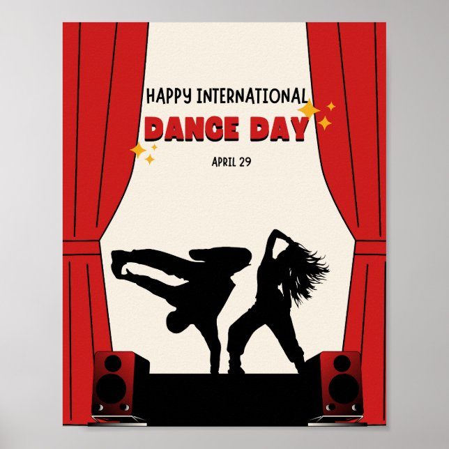 Dance Day lycklig Internationell | Världsdag Poster (Framsidan)