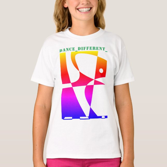 DANCE_DIFFERENT_ Regnbåge T Shirt (Framsida)