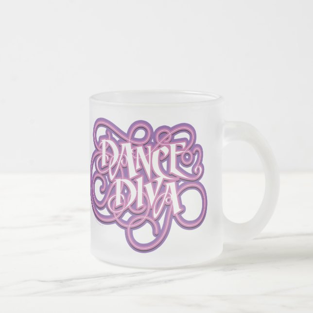Dance Diva Frosted Glass Coffee Mugg (Höger)