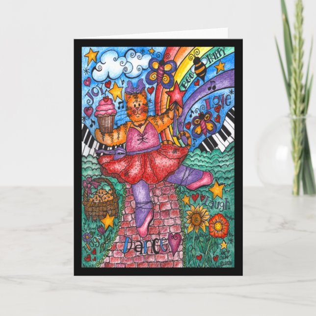 Dance Down Red Brick Road Card Kort (Framsida)