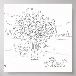 Dance. Dream. Wander. Bloom. Färgning Poster