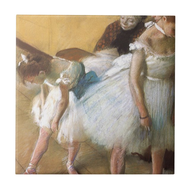 Dance Examination av Edgar Degas, Vintage Ballet Kakelplatta (Framsidan)
