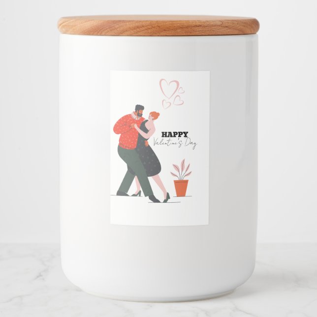 Dance Figur Valentindagen Mat Etikett (Framsida)