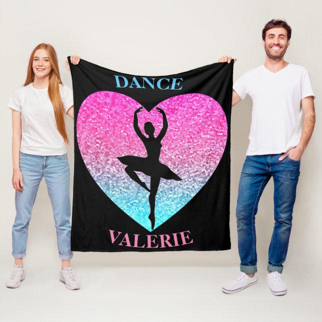 Dance Fleece Blanket w/ Personlig Namn (På plats)