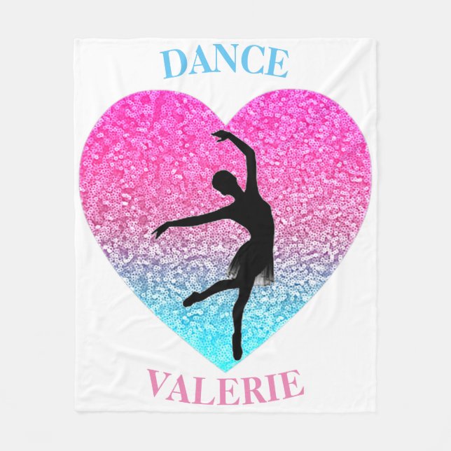 Dance Fleece Blanket w/ Personlig Namn (Framsidan)