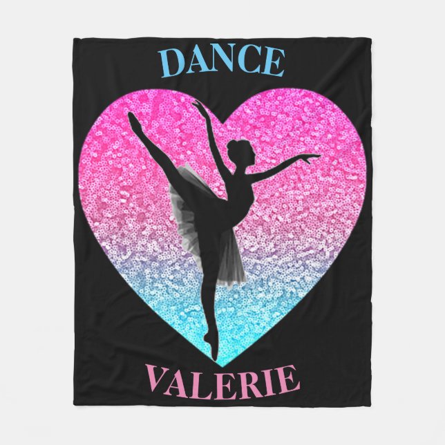 Dance Fleece Blanket w/ Personlig Namn (Framsidan)