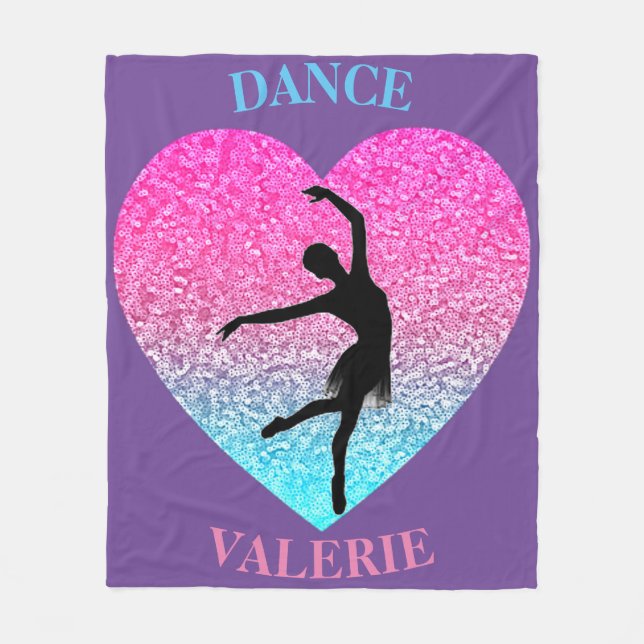 Dance Fleece Blanket w/ Personlig Namn (Framsidan)