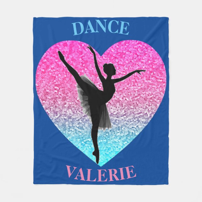 Dance Fleece Blanket w/ Personlig Namn (Framsidan)