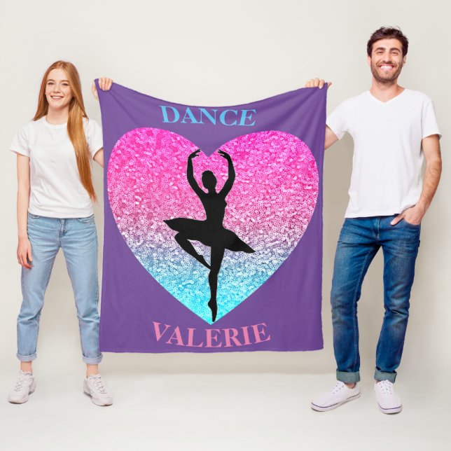 Dance Fleece Blanket w/ Personlig Namn (På plats)