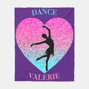 Dance Fleece Blanket w/ Personlig Namn