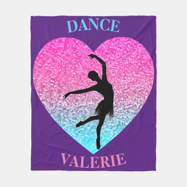 Dance Fleece Blanket w/ Personlig Namn (Framsidan)