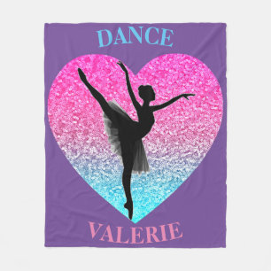 Dance Fleece Blanket w/ Personlig Namn