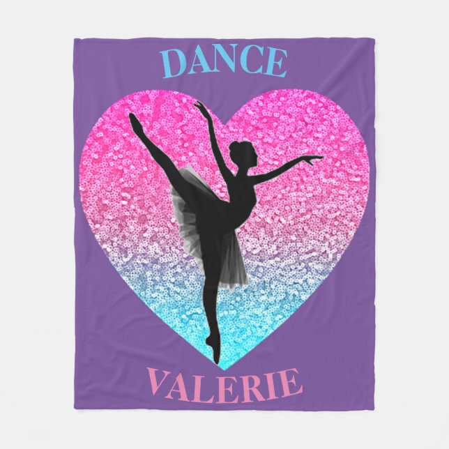 Dance Fleece Blanket w/ Personlig Namn (Framsidan)