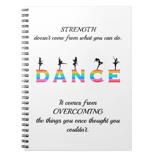 Dance, flera färgader anteckningsbok (Framsidan)