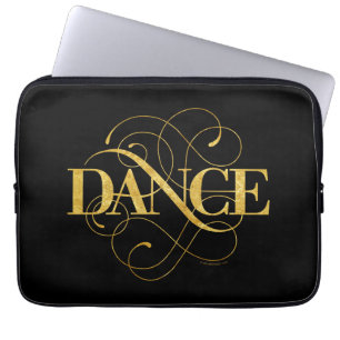 Dance Flourish (guld) Laptop Sleeve