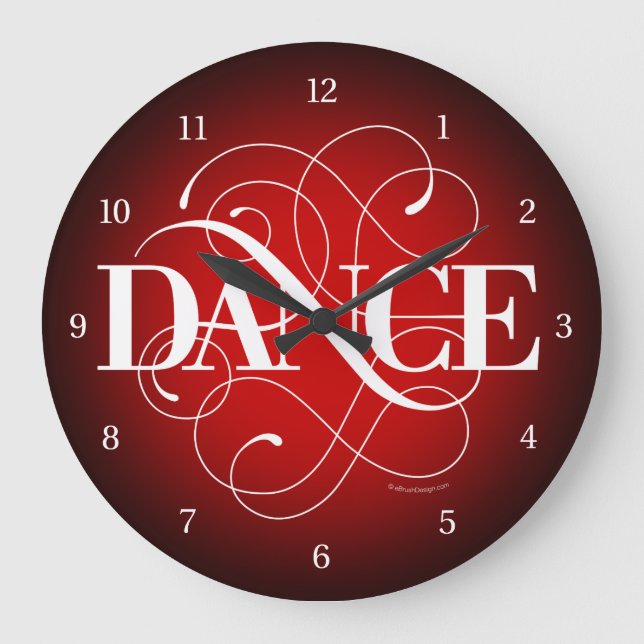 Dance Flourish Large Clock Stor Klocka (Framsida)