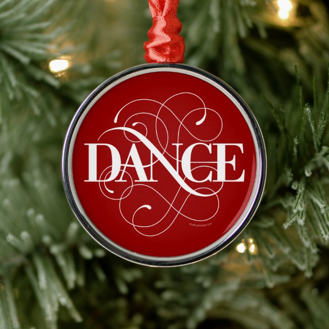 Dance Flourish Metall Ornament (Träd)