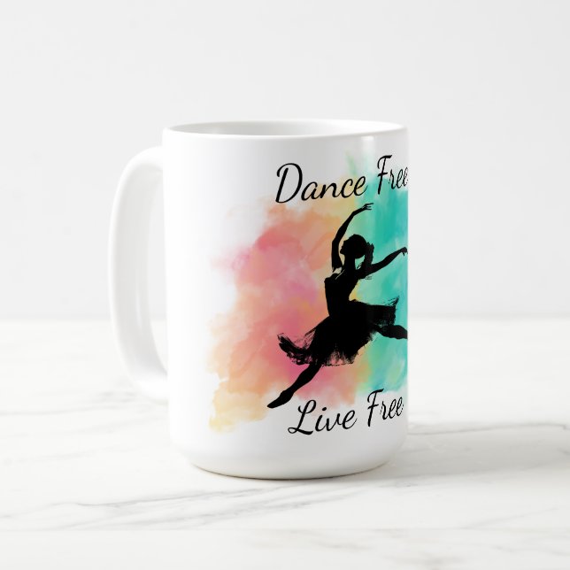 Dance Free Live Free Dance Keychain Kaffemugg (Framsida vänster)