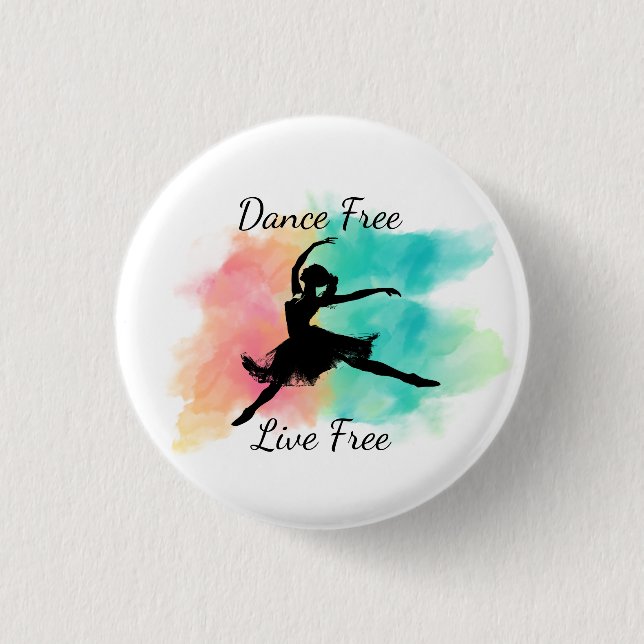 Dance Free Live Free Dance Keychain Knapp (Framsida)