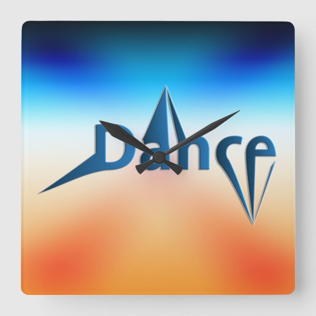 Dance Fyrkantig Klocka (Framsida)