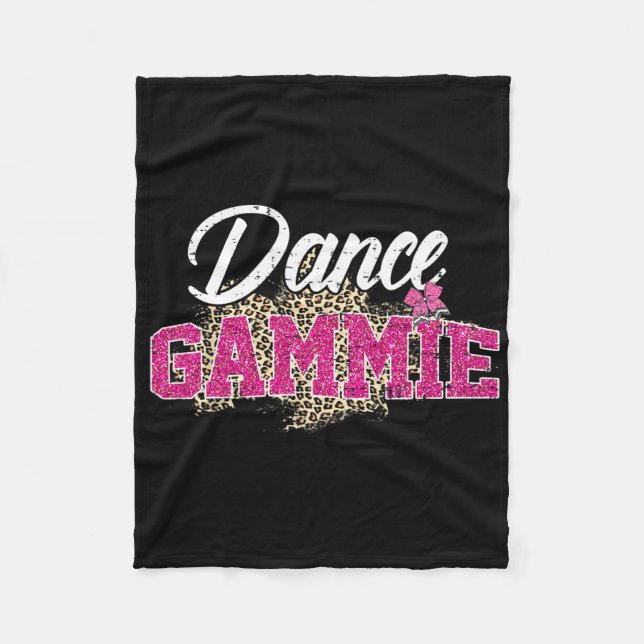 Dance Gammie Leopard Funny Dancing Gammie Mor Fleecefilt (Framsidan)