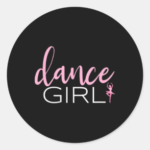Dance Girl Dancing Ballerina Ballet Dancer Gift Fo Runt Klistermärke